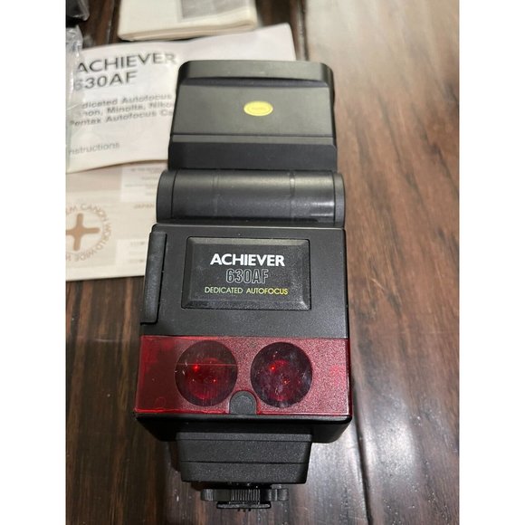 Canon EOS 630 AF 35mm SLR Camera Filters Achiever 630AF Flash Case lot Bundle - Picture 6 of 11